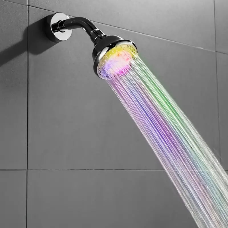 Color Changing LED Shower Head with Temperature Control