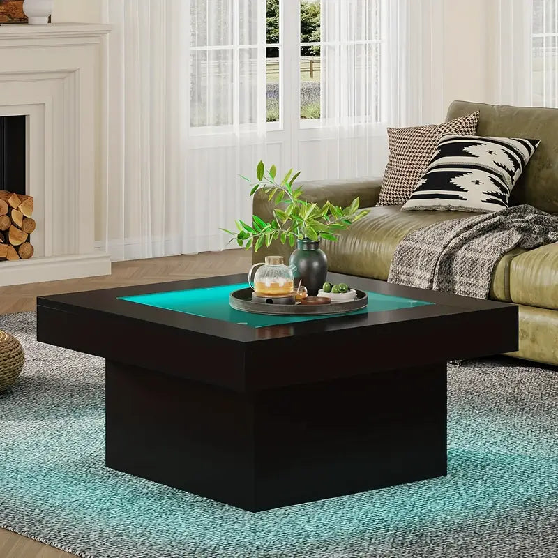 Smart LED Coffee Table With Tempered Glass