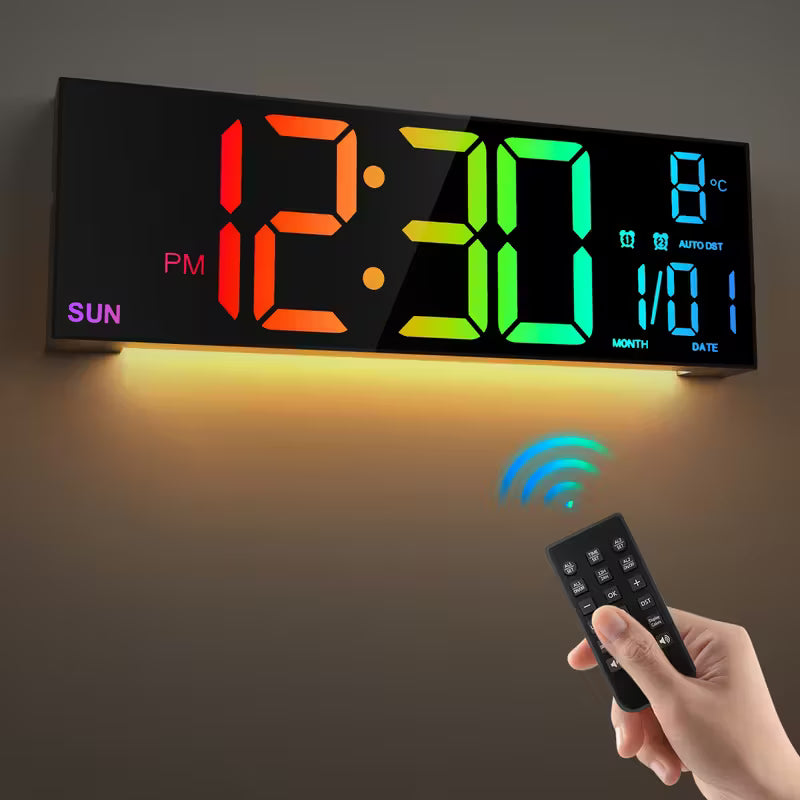 16.5'' Large Digital Wall Clock with Remote Control