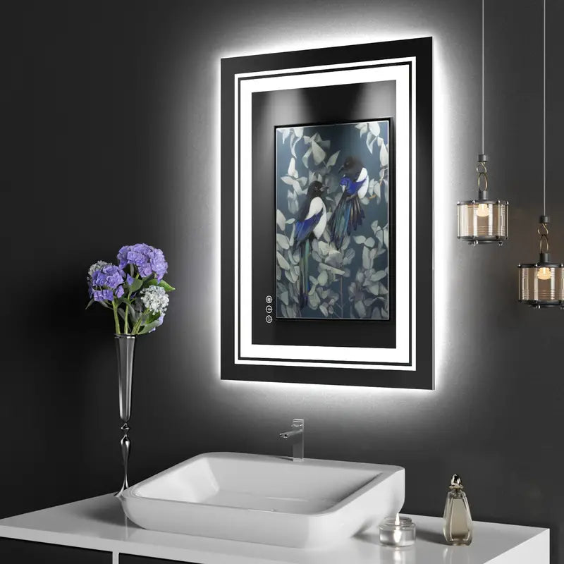 24x32 Antifog LED Bathroom Mirror