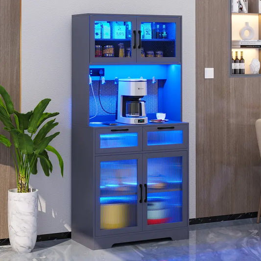 Smart Auto LED Kitchen Cabinet With Power Outlet & USB Ports