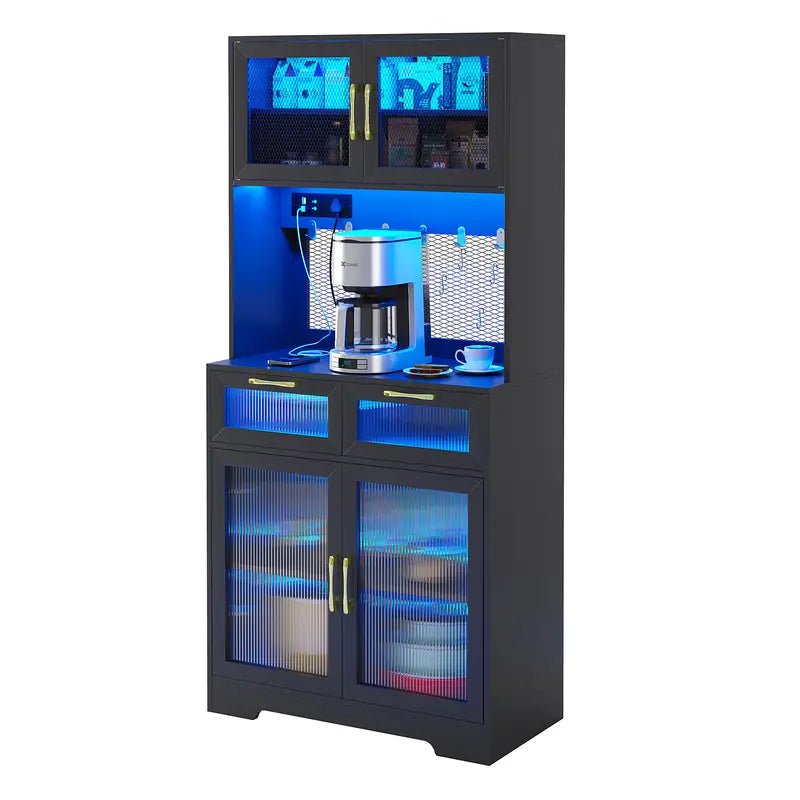 Smart Auto LED Kitchen Cabinet With Power Outlet & USB Ports