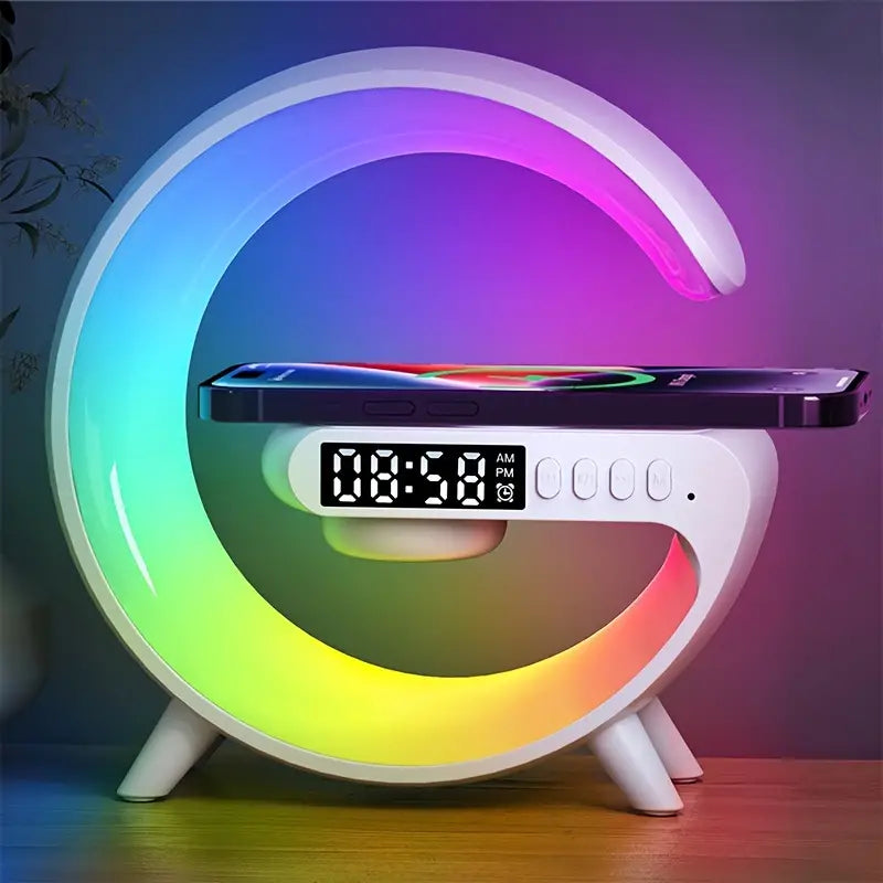 Portable LED Bluetooth Speaker with Fast Wireless Charging