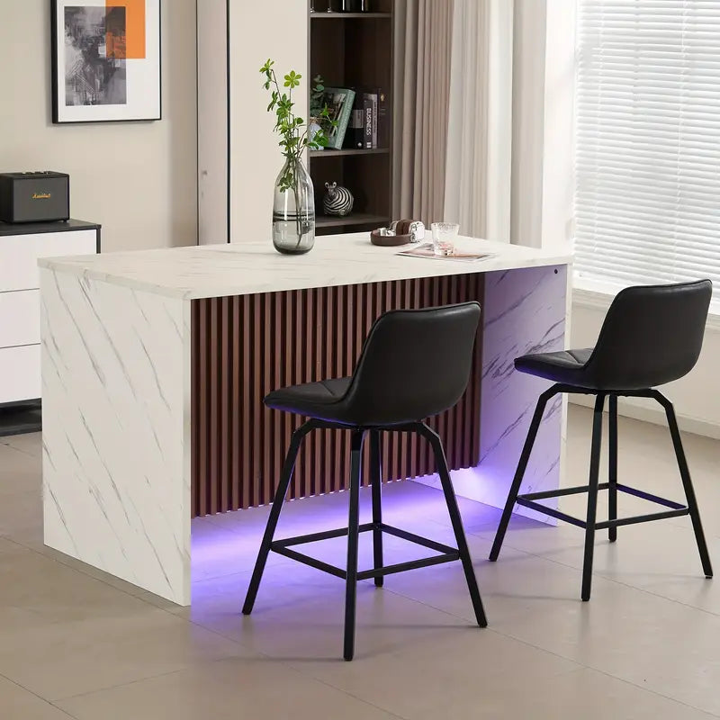 63" Marble Style Dining Table 4-6 Person Imitation (Chairs NOT Included)