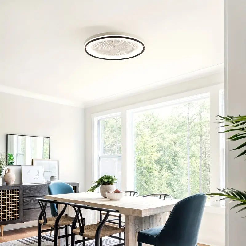 19-Inch Modern Ceiling Fan With RGB Color Changing Light