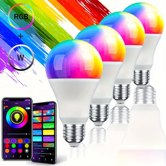 4 Pack Smart LED Light with Remote Control & App