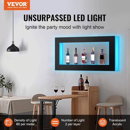 LED Lighted Liquor Bottle Display Shelf