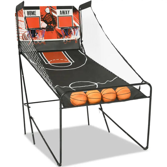 Folding Basketball, Dual Shot Electronic Arcade Game with LED Scoreboard