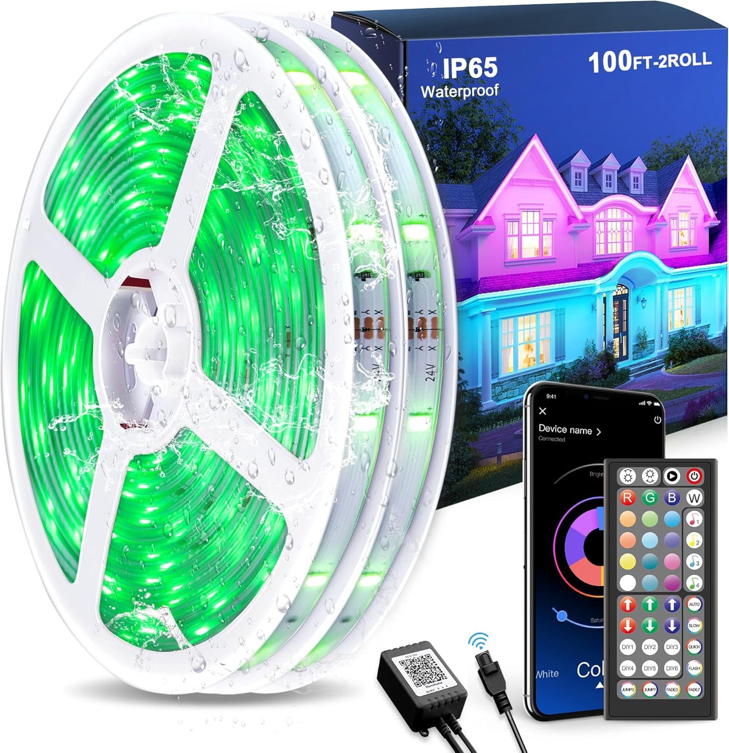 100FT Waterproof Outdoor LED Strip Lights