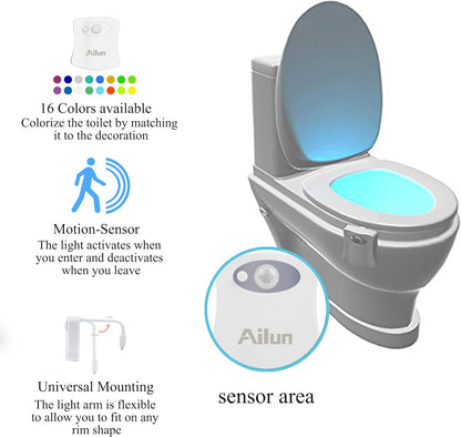 Toilet Night Light Motion Activated LED [2 Pack]