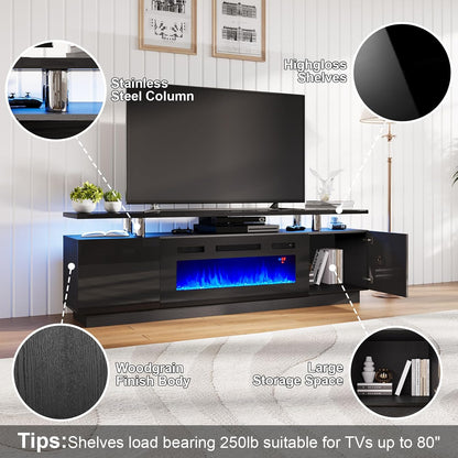 Entertainment Center with Fireplace and Bookcases