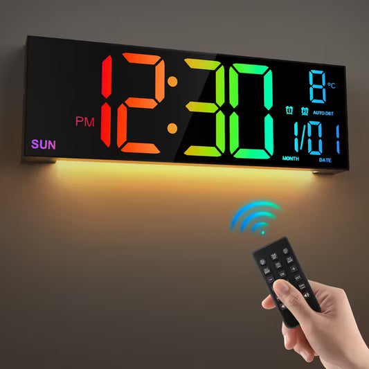 16.5'' Large Digital Wall Clock with Remote Control